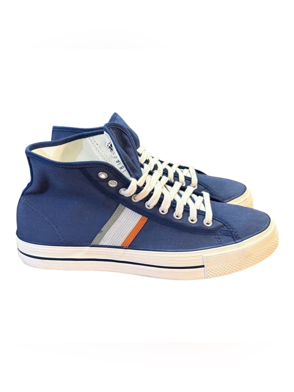 Converse Cons Player L/T Pro High Top Navy Blue Orange Stripe Womens 10 Mens 8.5